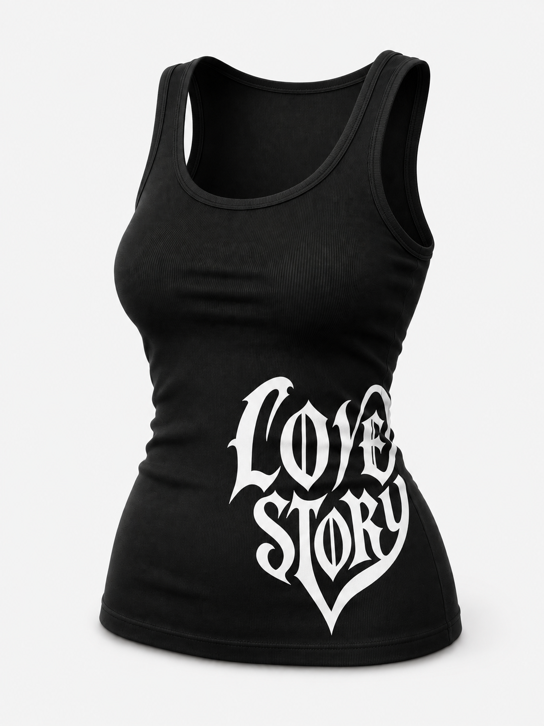Love Story Black Tank Top